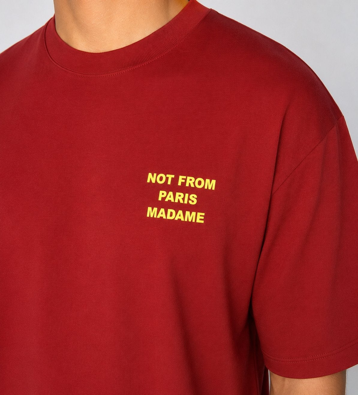 Drole de Monsieur not from paris shirt polo tshirt bordo, Ophalen of Verzenden, Zo goed als nieuw, Zwart
