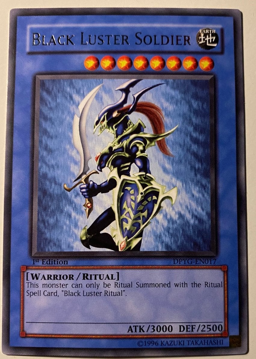 Yu-Gi-Oh! Black Luster Soldier DPYG 1st Edition !, Ophalen of Verzenden, Zo goed als nieuw, Losse kaart