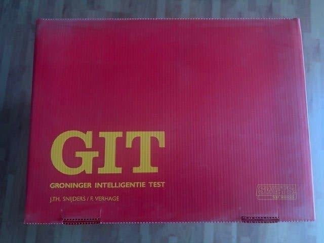 Groninger Intelligentie Test (GIT), 1983, Functieleer of Neuropsychologie, Snijders en Verhage, Ophalen of Verzenden, Zo goed als nieuw