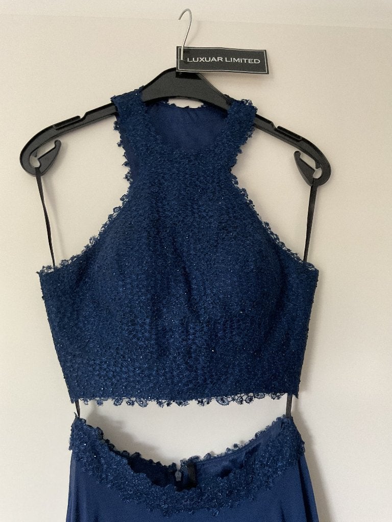 Prachtige navy blue GALAJURK maat 32 !, Ophalen, Galajurk, Blauw, Zo goed als nieuw