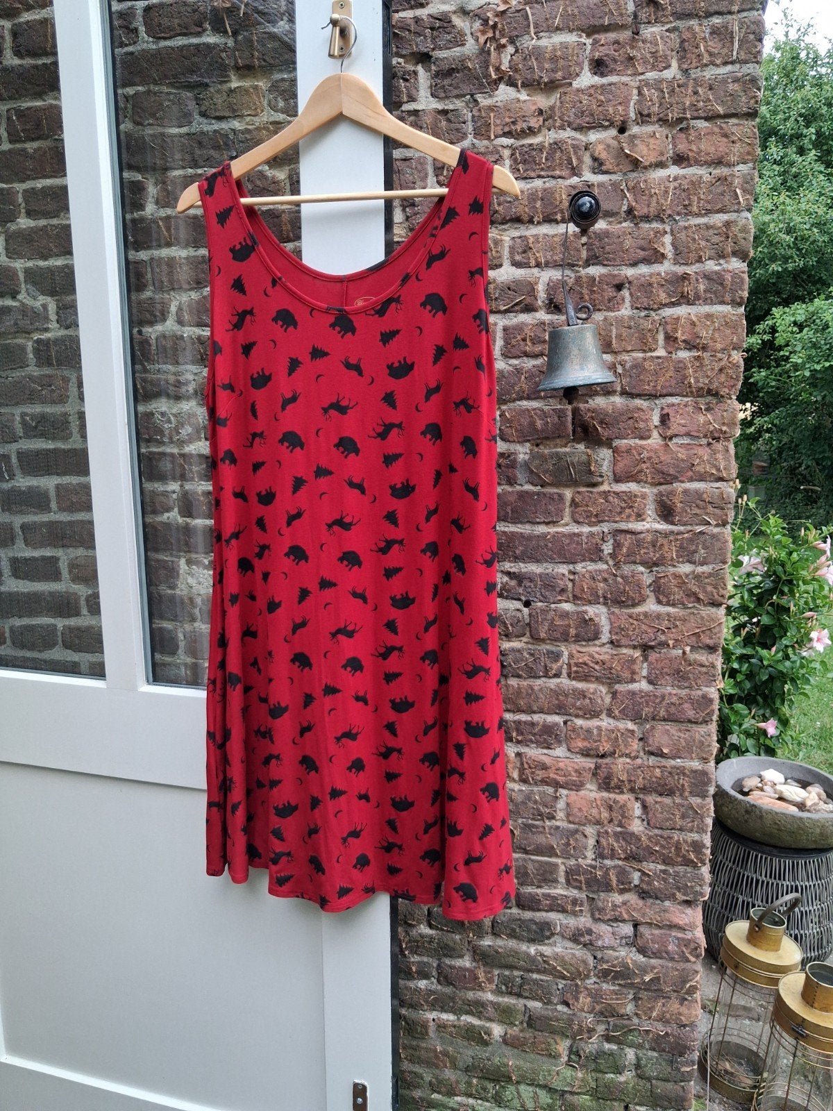 Nieuwe rode jurk met dierenprint - Blue Sky Clothing Co., Blue Sky Clothing Co., Maat 42/44 (L), Nieuw, Ophalen of Verzenden