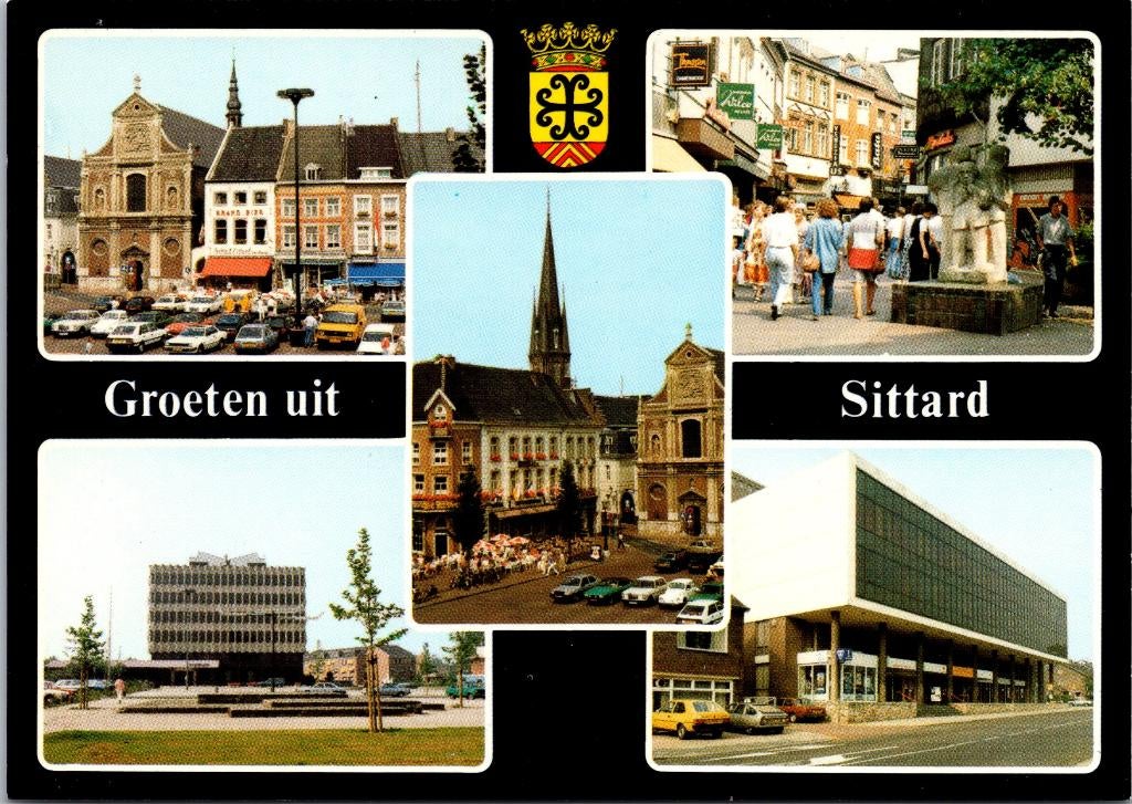 Groeten uit Sittard - 4 ansichtkaarten, Verzenden, 1960 tot 1980, Gelopen, Limburg