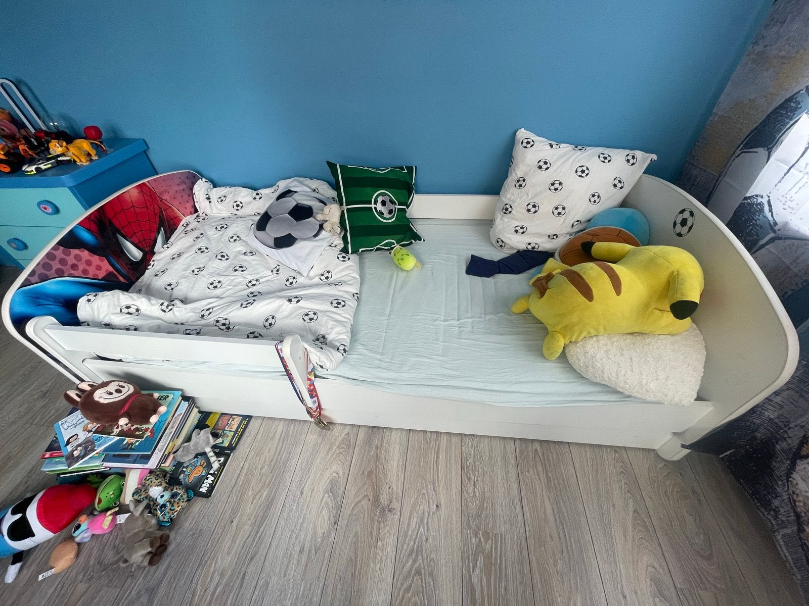 Spider-Man kinderbed 90x200 met lade (lattenbodem defect), Ophalen, 85 tot 100 cm, Gebruikt, Lattenbodem