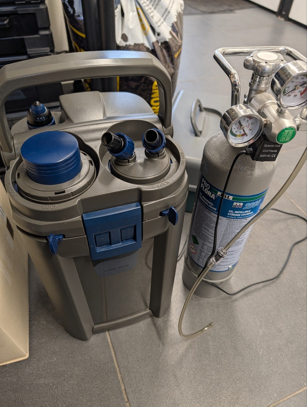 Oase biomaster 2 350 thermo + CO2 + Extra, Ophalen, Oase, Zo goed als nieuw, Inclusief toebehoren