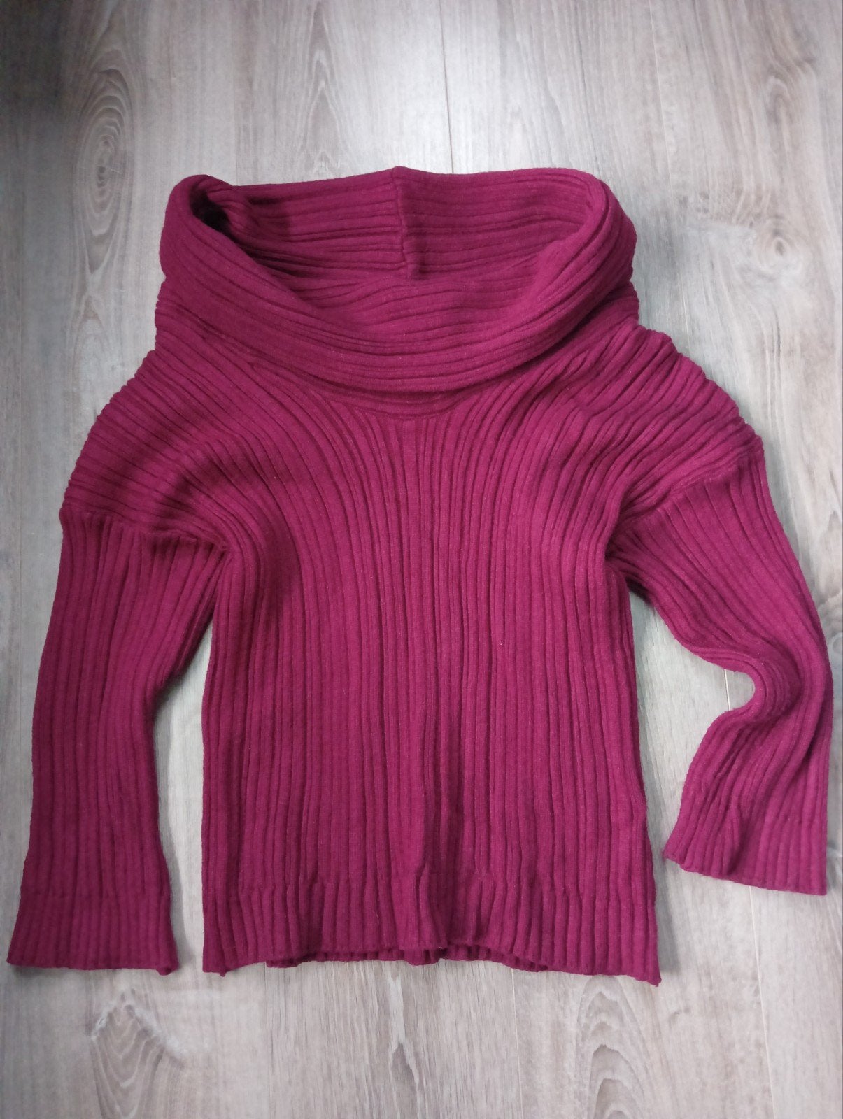 paarsig/roze off shoulder trui mt S, lekker warm, Paars, Ophalen of Verzenden, Onbekend, Maat 36 (S)