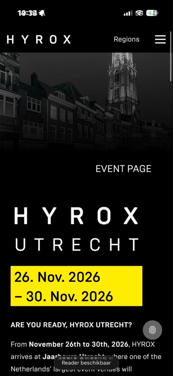 Hyrox solo men open ticket donderdag, Eén persoon