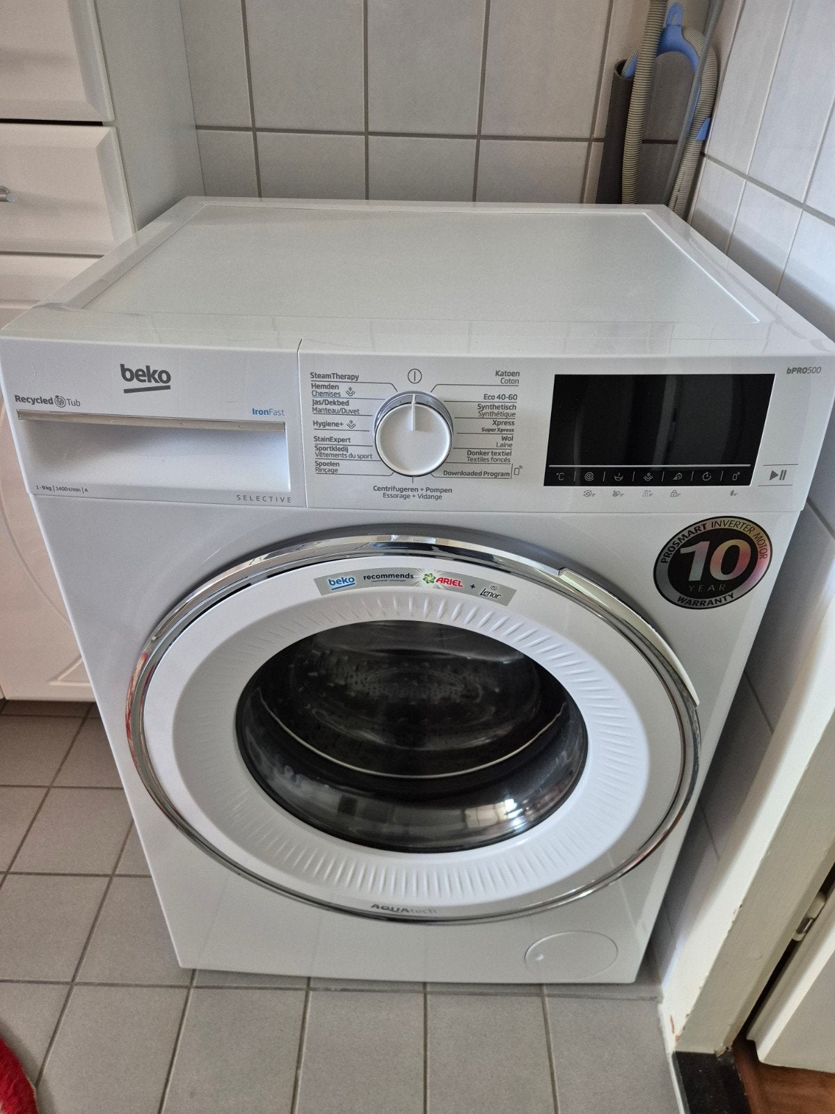 Beko B5WT694108W2 Wasmachine - Zo goed als nieuw, Witgoed en Apparatuur, Wasmachines, Ophalen, 1200 tot 1600 toeren, 8 tot 10 kg