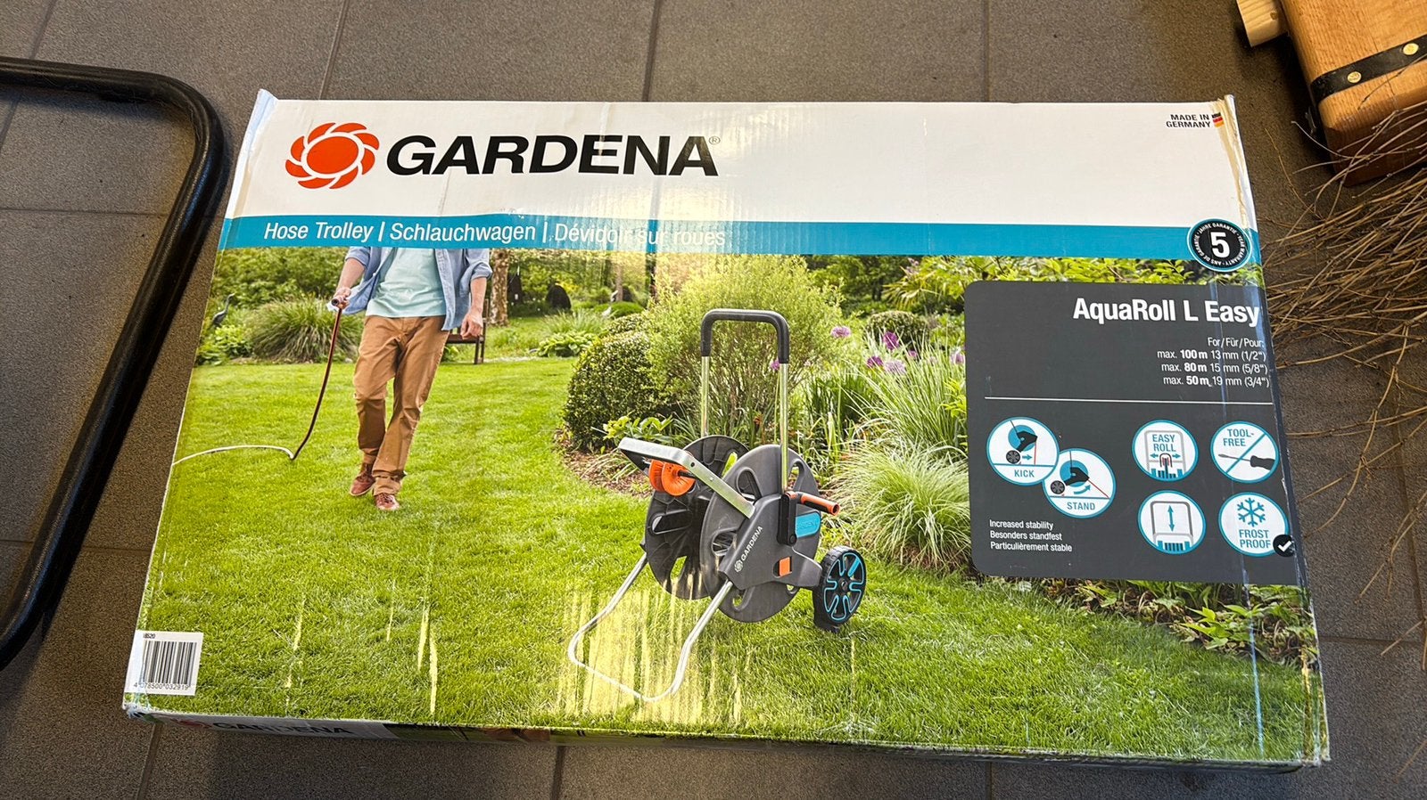 Gardena Slangenwagen AquaRoll L Easy, Ophalen of Verzenden, Nieuw