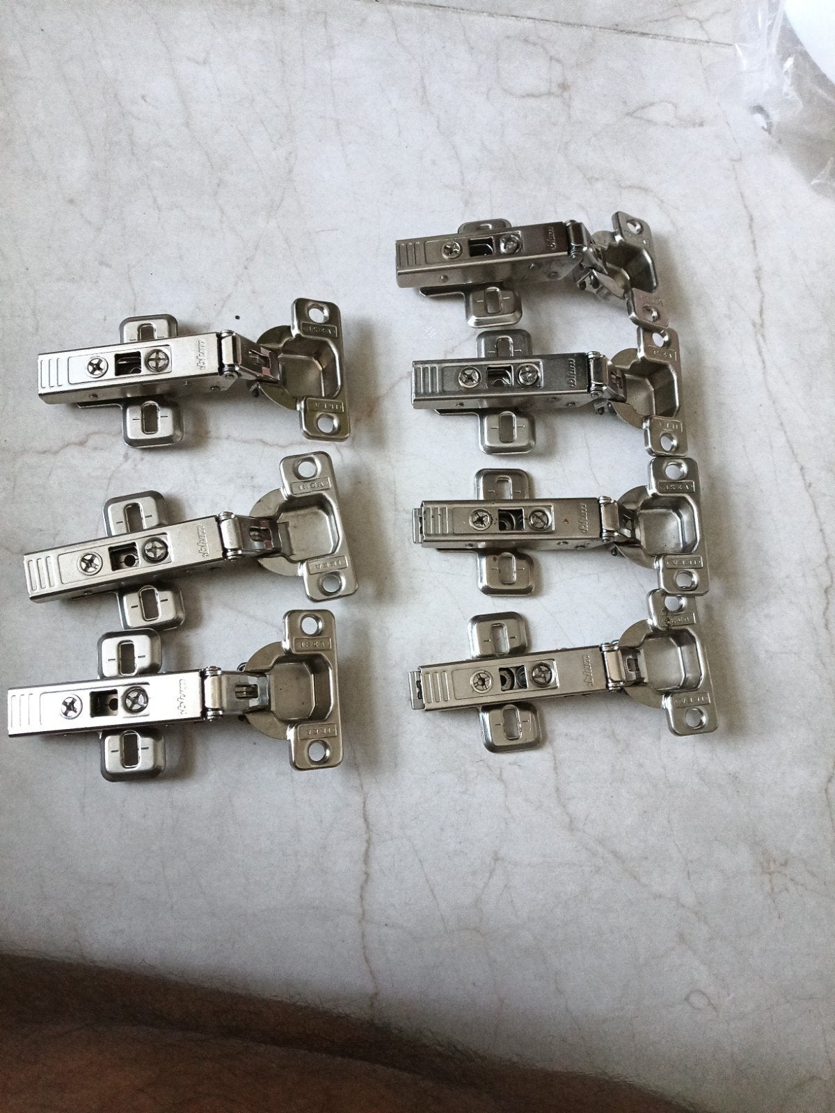 7 stuks Ikea scharnieren, Doe-het-zelf en Verbouw, Hang- en Sluitwerk, Ophalen of Verzenden, Gebruikt, Overige materialen, Scharnier