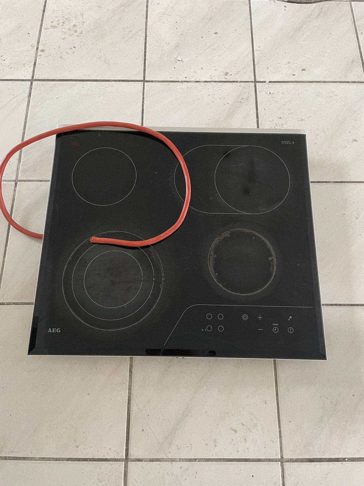 Kookplaat   AEG   3 fase, Ophalen, 4 kookzones, Zo goed als nieuw, Inbouw