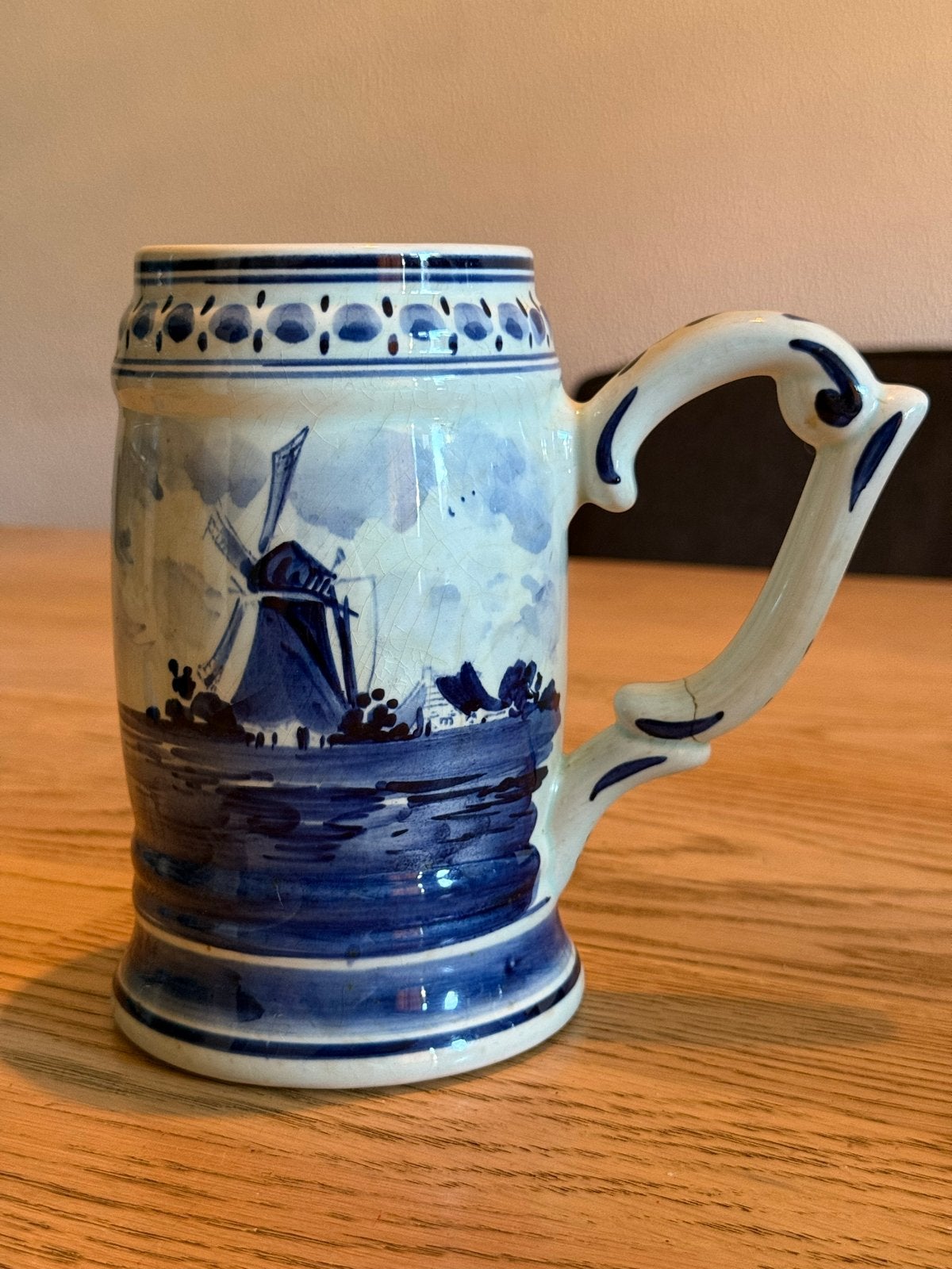 Delfts Blauw | Bierpul | Molenlandschap | Delfts blue, Verzenden