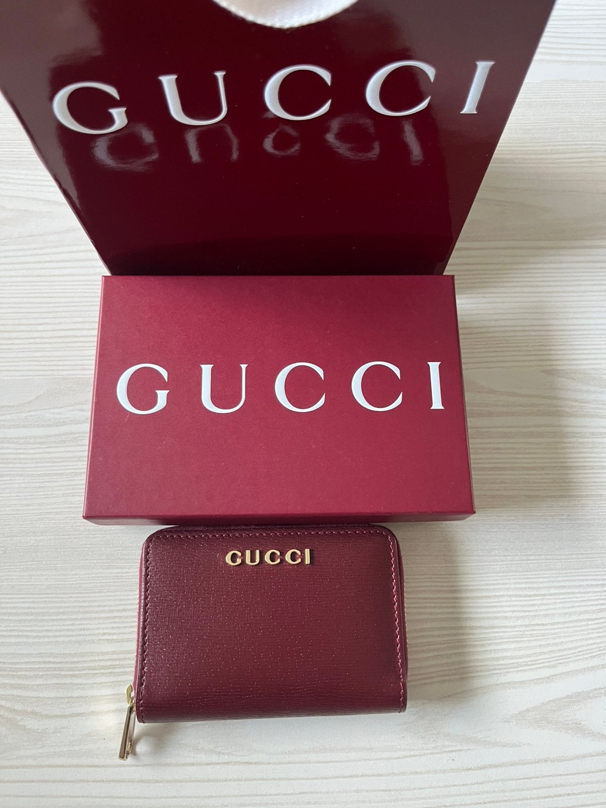 Gucci portemonnee Bordeaux, Sieraden, Tassen en Uiterlijk, Ophalen, Nieuw