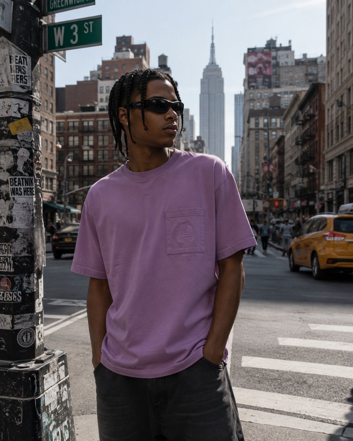 Supreme/The North Face Pigment Printed Pocket Tee purple, Ophalen of Verzenden, Nieuw, Maat 48/50 (M), Paars