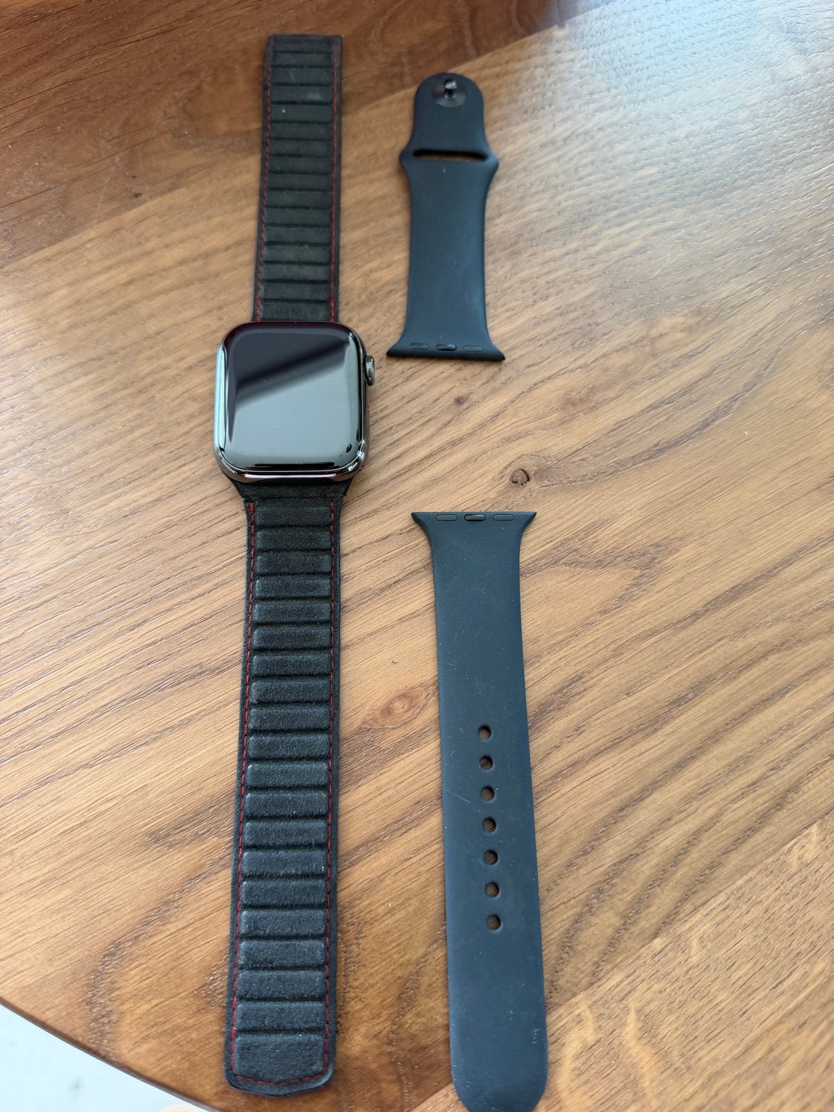 Apple Watch S9 45mm Graphite Steel Cellular Z.G.A.N., Sieraden, Tassen en Uiterlijk, Smartwatches, Afstand, IOS, Ophalen of Verzenden