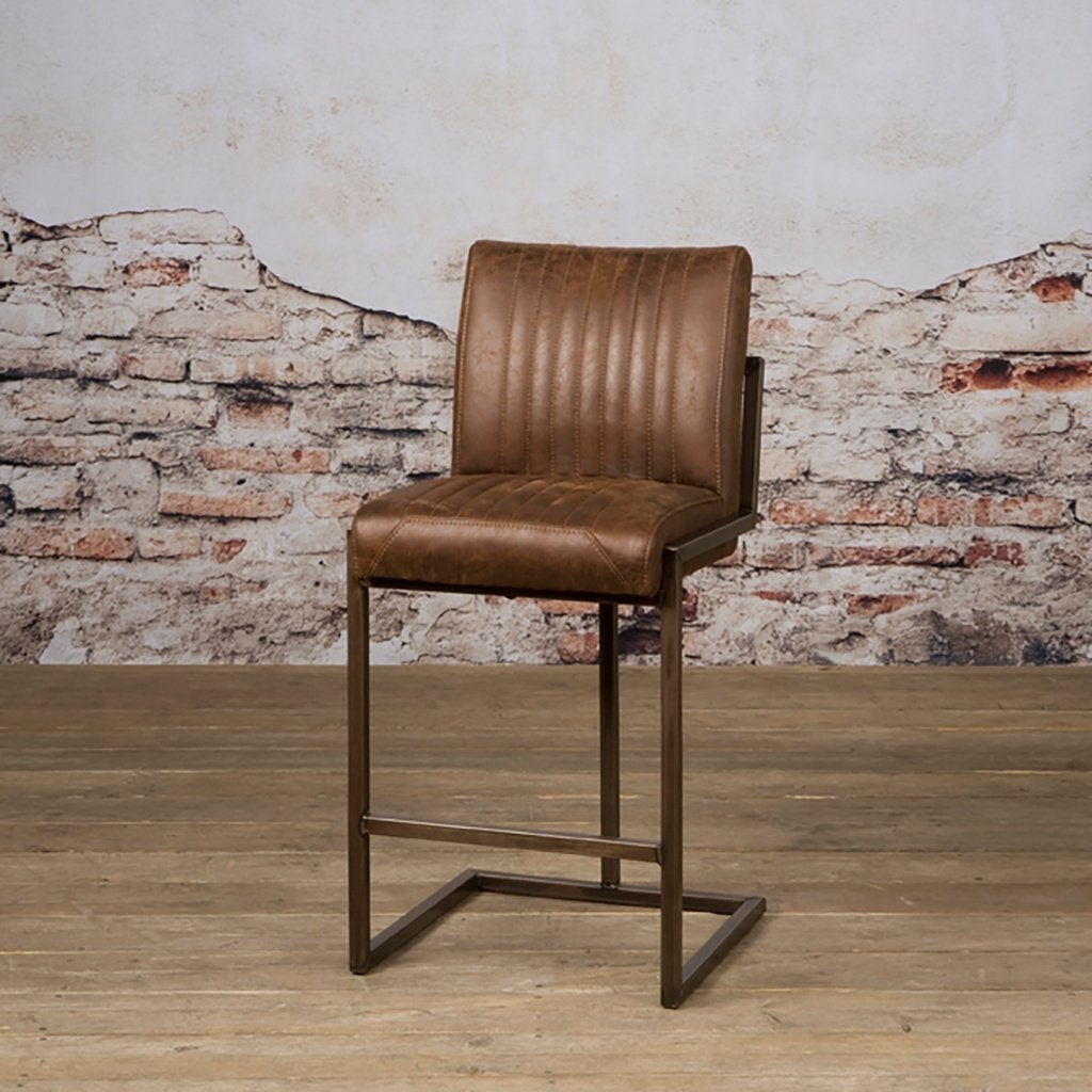 *ACTIE* NIEUW Industriële Barstoel BarKruk Kruk Ferro (5), 5 krukken of meer, 60 tot 90 cm, Nieuw, Leer