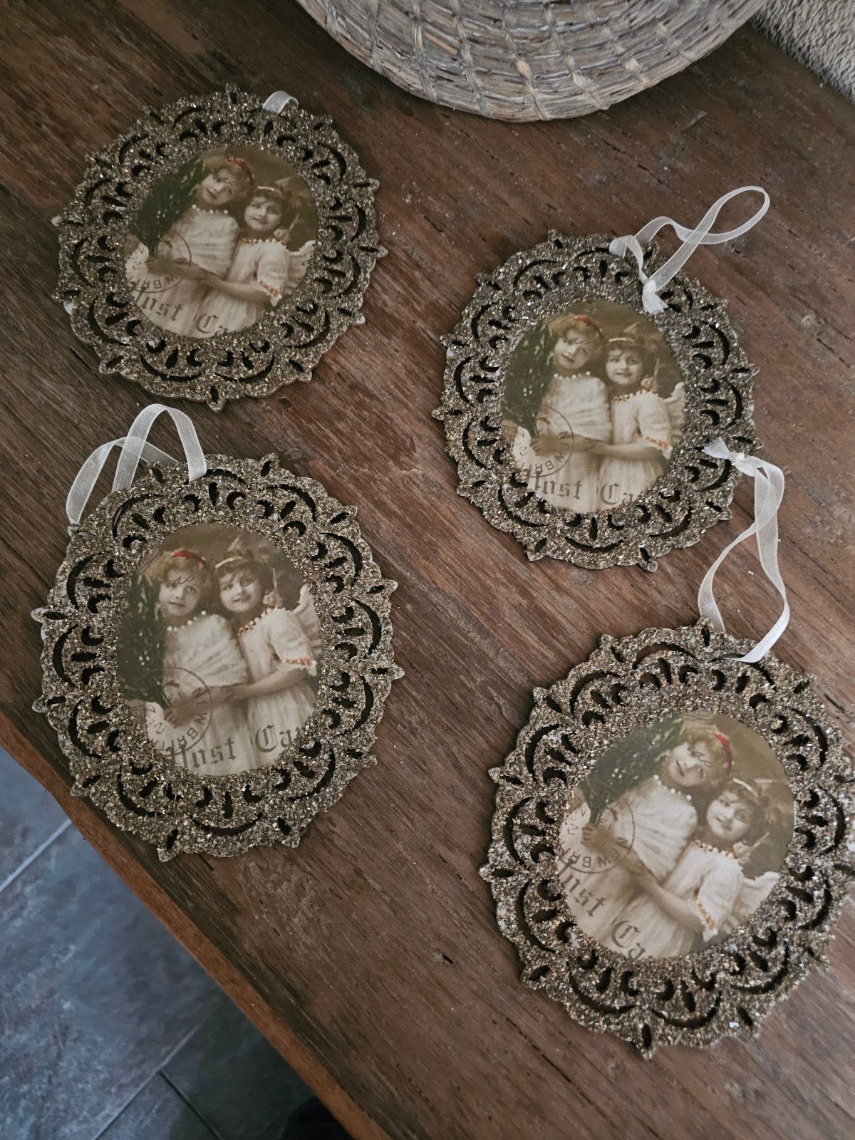 Mooie kerst ornamenten hout, sober, stoer,  landelijk., Ophalen of Verzenden, Zo goed als nieuw