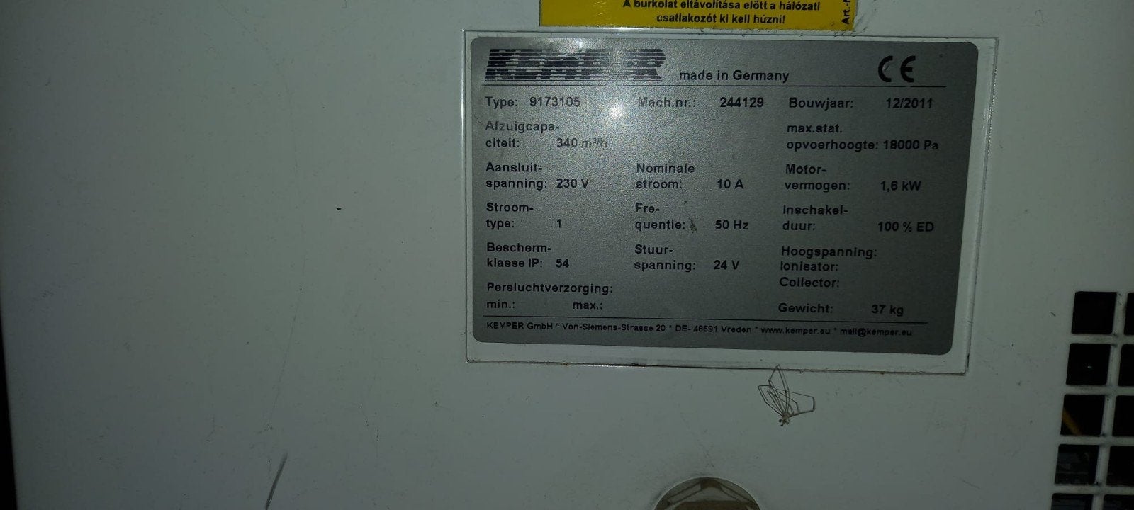 Kemper mobiele lasafzuiging, Ophalen, Zo goed als nieuw, Afzuiger
