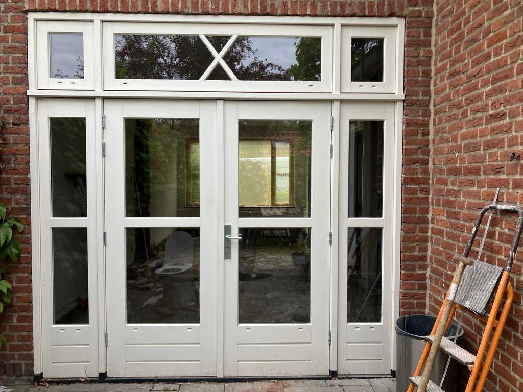 Puike houten pui, Ophalen, 225 cm of meer, Zo goed als nieuw, Schuifpui