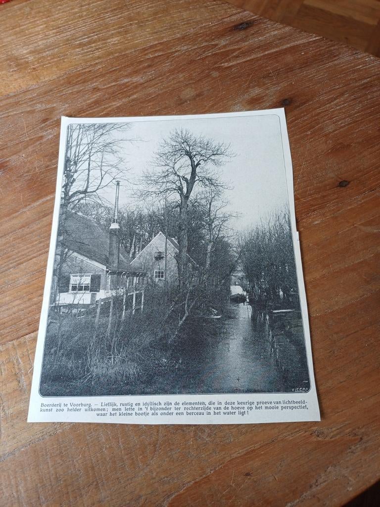 Knipsel boerderij Voorburg 1915, Ophalen of Verzenden, Voor 1920, Knipsel(s)