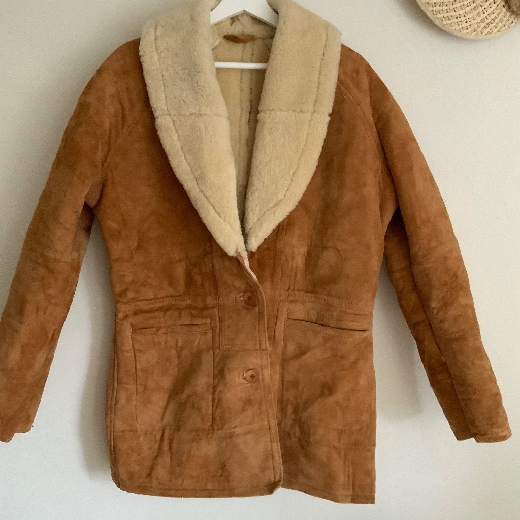 Prachtige leren jas met schapenvacht voering, Ophalen of Verzenden, Nieuw, Maat 38/40 (M), Bruin