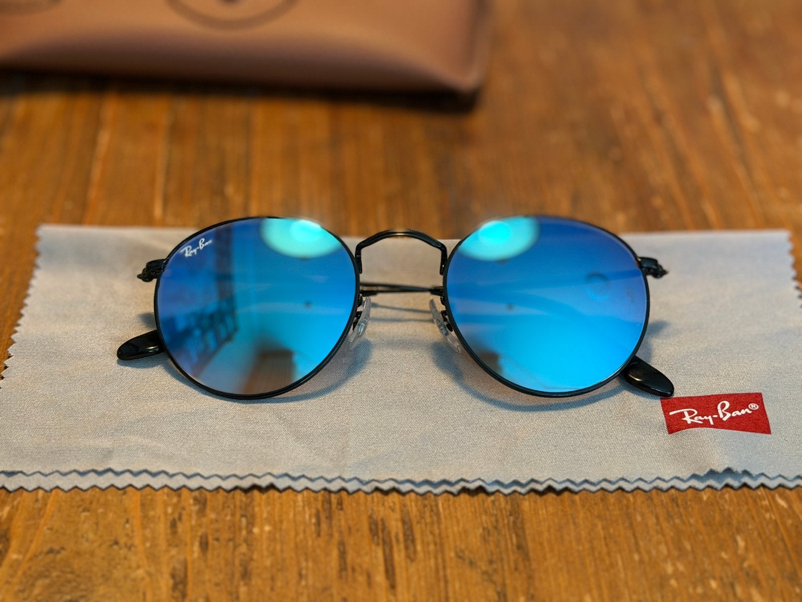 Ray-Ban Round Metal Zonnebril, Zonnebril, Zwart, Nieuw, Ophalen of Verzenden