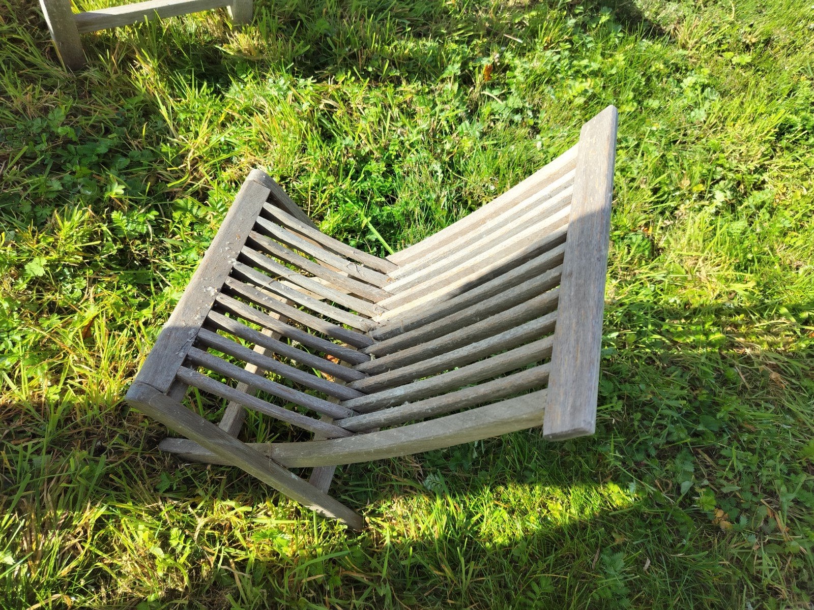 Teakhouten kinder tuin klapstoeltje, Ophalen, Gebruikt, Teakhout, Inklapbaar