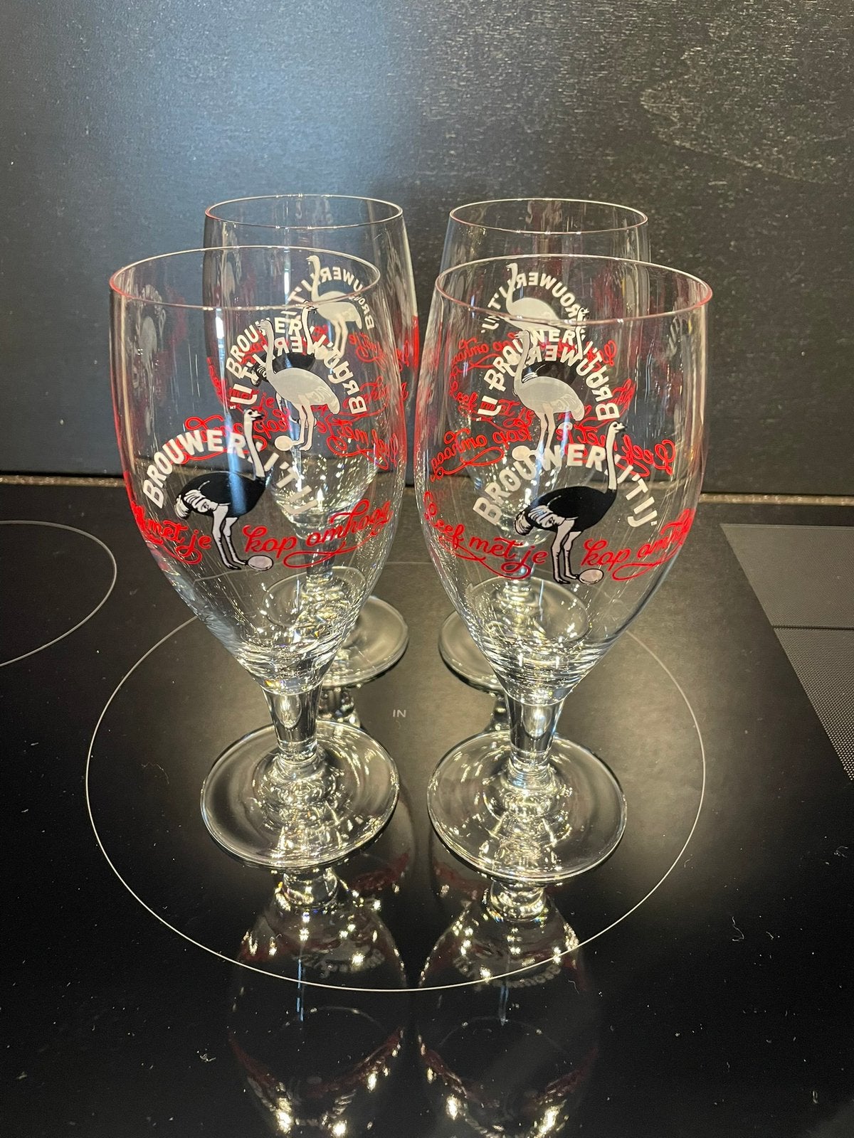 Nieuw! 4 brouwerij t ij glazen, Ophalen, Nieuw, Glas of Glazen, Overige merken