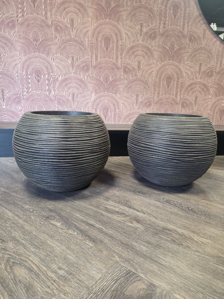 Capi nature bol rib plantenpot, Ophalen, Zo goed als nieuw, Rond, Kunststof