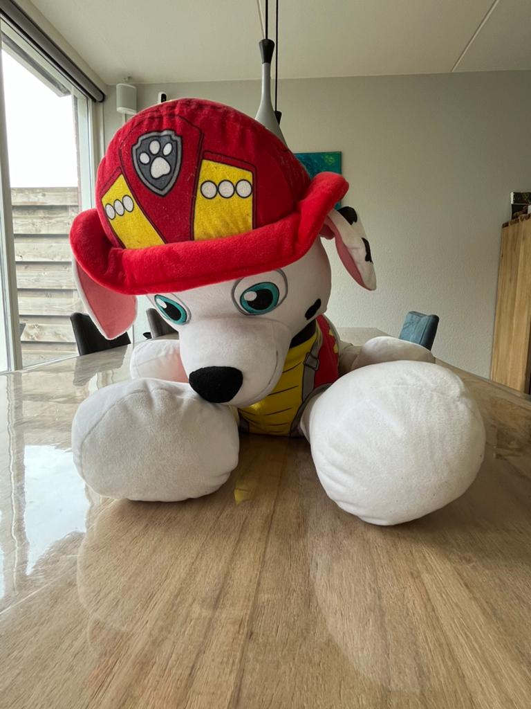 Grote paw patrol Marshall knuffel, Ophalen, Hond, Zo goed als nieuw, Middelgroot (20 tot 80 cm)