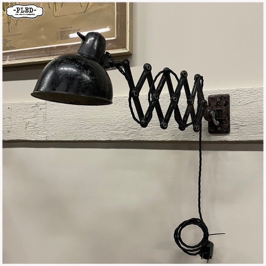 Kaiser iDell schaarlamp, Model 6852, jaren ’30 / mooi sleets, Antiek en Kunst, Antiek | Lampen, Ophalen of Verzenden