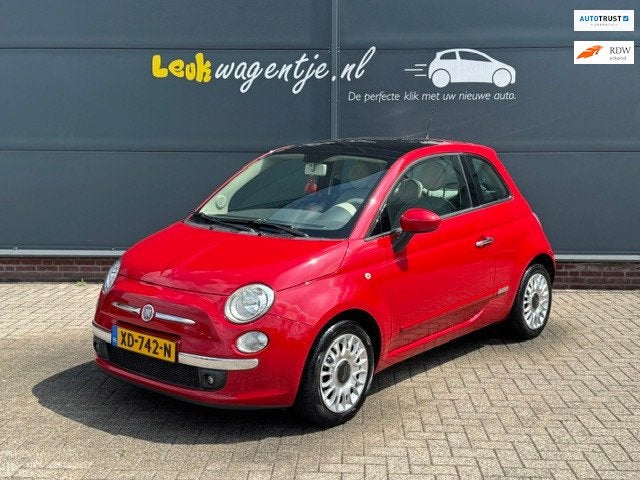 Fiat 500 1.2 Lounge *climate *panorama *distrib.-riem nieuw, Auto's, Voorwielaandrijving, Euro 5, Stof, Gebruikt