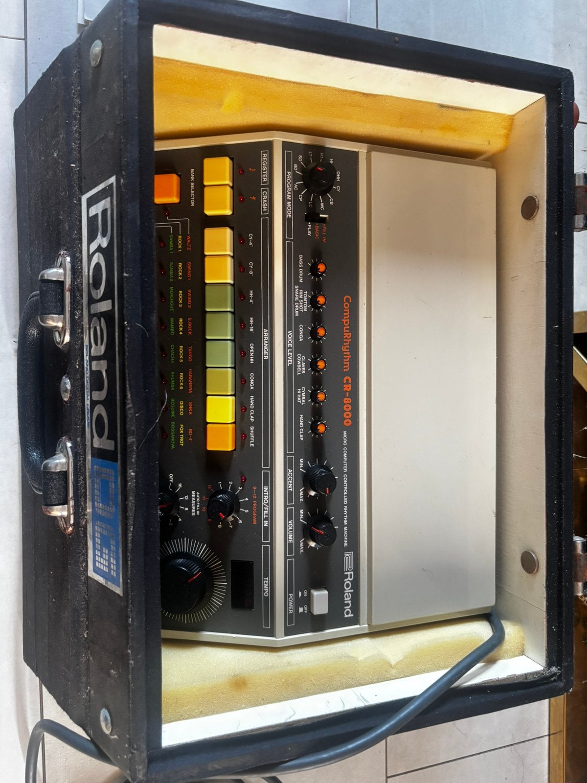 Roland CompuRhythm CR-8000  koffer & handleiding, Ophalen, Zo goed als nieuw