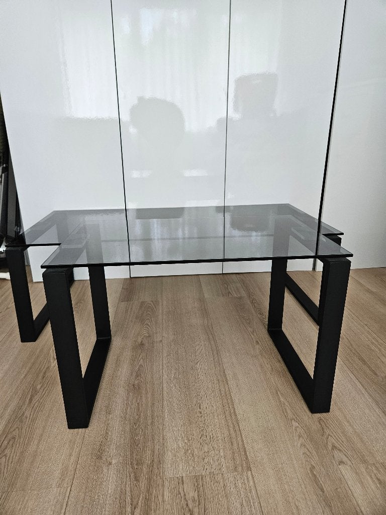 Eijerkamp Glazen Salontafel Set, Huis en Inrichting, Tafels | Salontafels, Zo goed als nieuw, 50 – 75, Minder dan 50 cm, 100 tot 150 cm