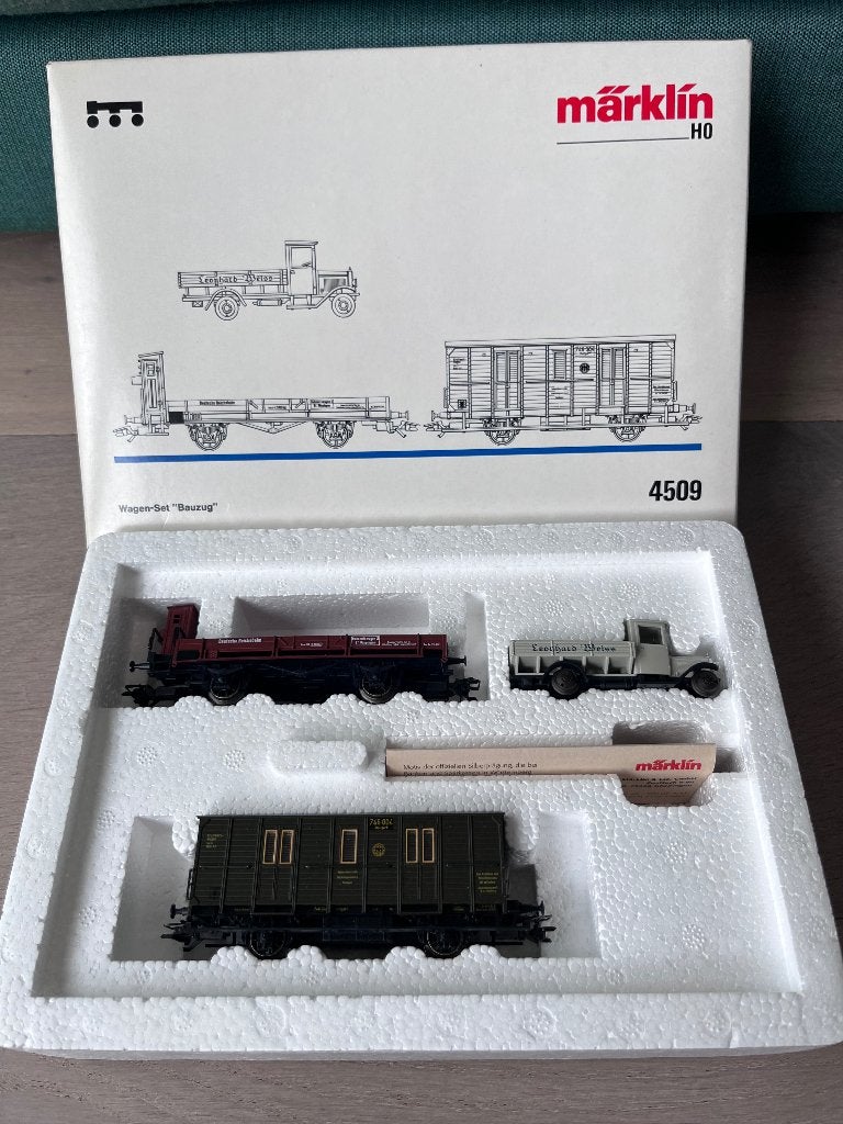 Marklin ho 4509 wagons set nieuwstaat, Hobby en Vrije tijd, Modeltreinen | H0, Wisselstroom, Treinset, Nieuw, Ophalen of Verzenden