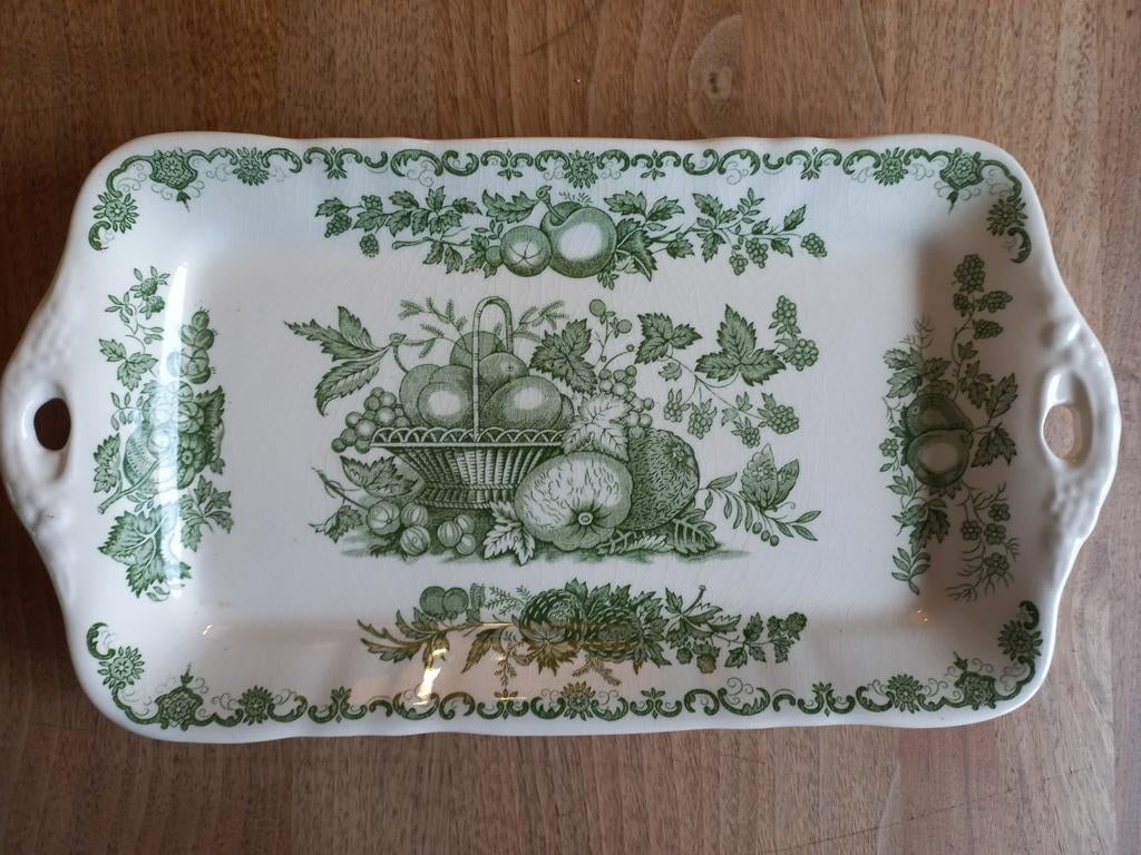 Vintage Mason's Ironstone Fruits Serveerschaal Groen, Antiek en Kunst, Antiek | Porselein, Ophalen of Verzenden
