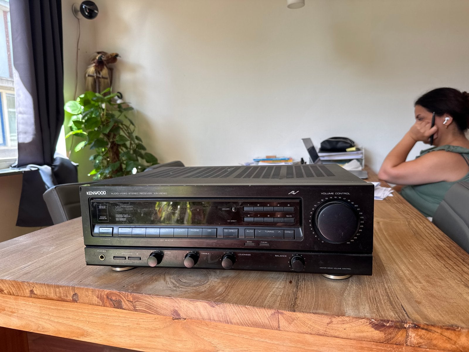 Kenwood KRF-V6020 Audio-Video Stereo Receiver, Overige merken, Gebruikt, Ophalen of Verzenden, 60 tot 120 watt