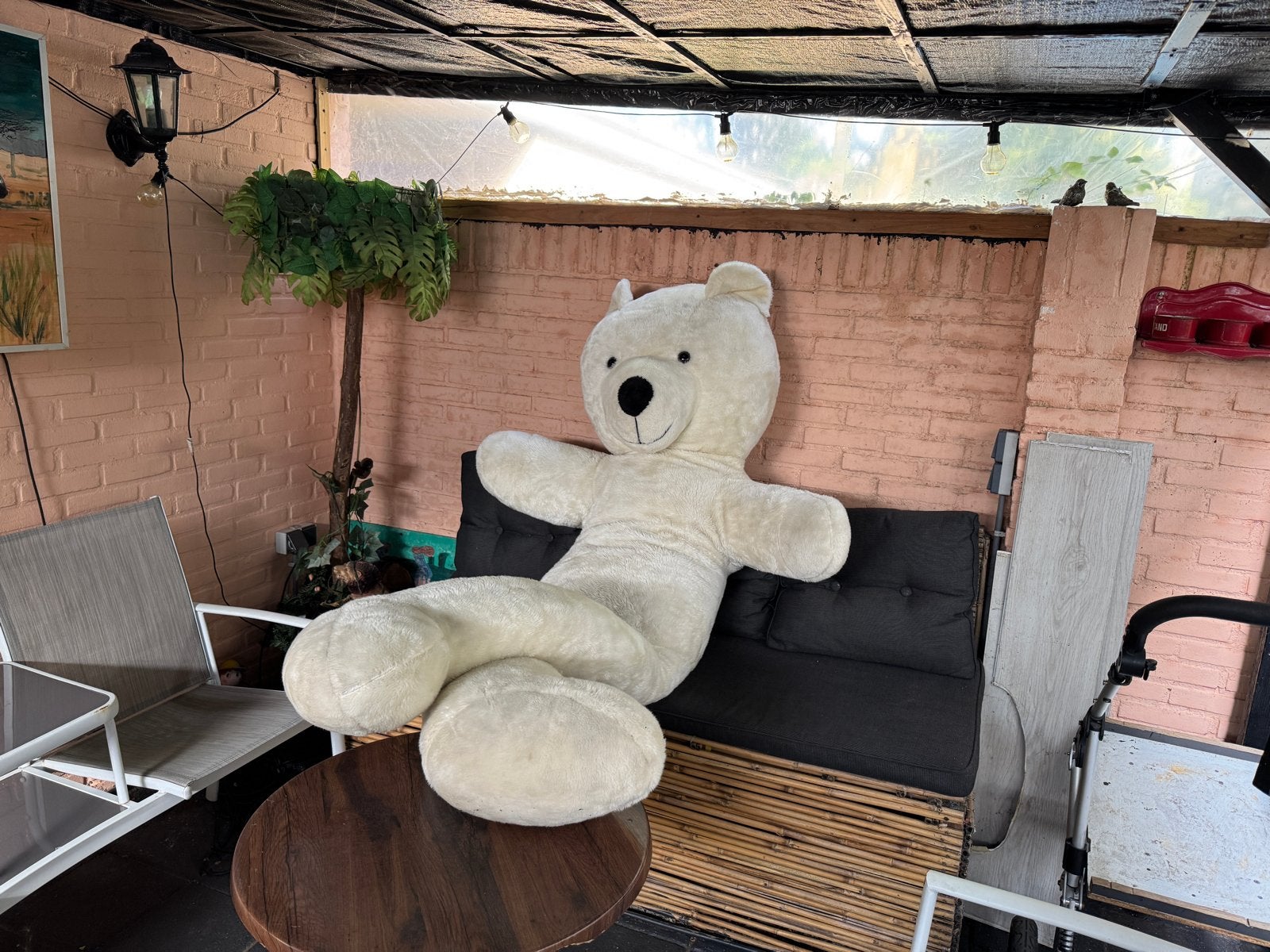 Grote Knuffel IJsbeer - 2 Meter Hoog - Zo Goed als Nieuw, Ophalen, Beer, Zo goed als nieuw, Wit