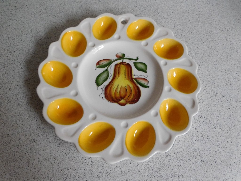 Eier Bord 26 cm. Pompoen 10 eieren, Overige merken, Keramiek, Ophalen of Verzenden, Zo goed als nieuw