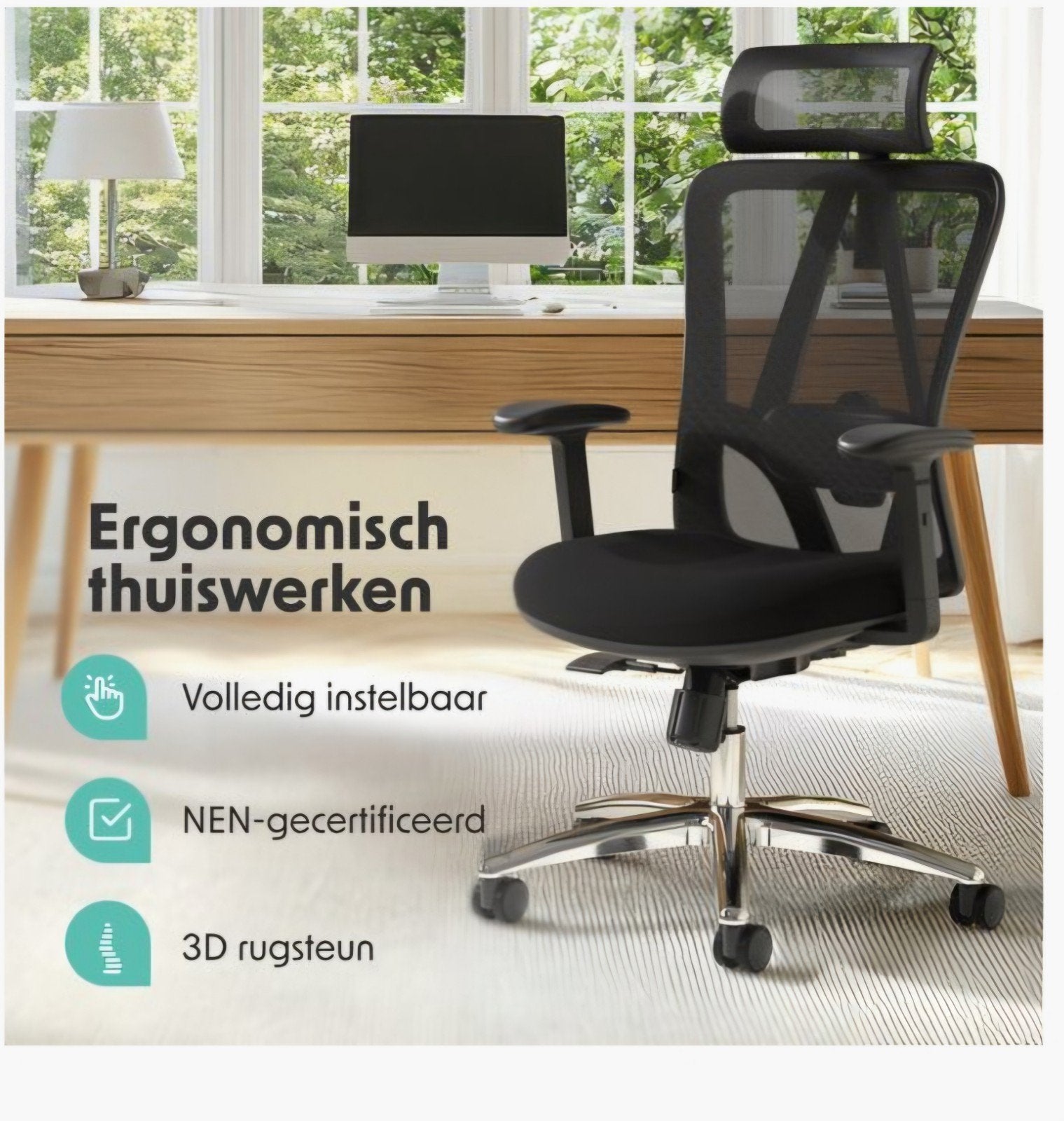 Bureaustoel (excl. hoofdsteun), Ophalen of Verzenden, Zo goed als nieuw, Zwart