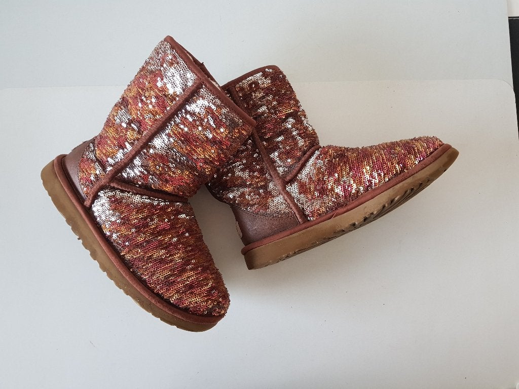 Ugg MAAT 36 Sn 1002766 / brons kleurige laarzen Sparkle, Overige kleuren, Verzenden, Lage of Enkellaarzen, Ugg / UGG