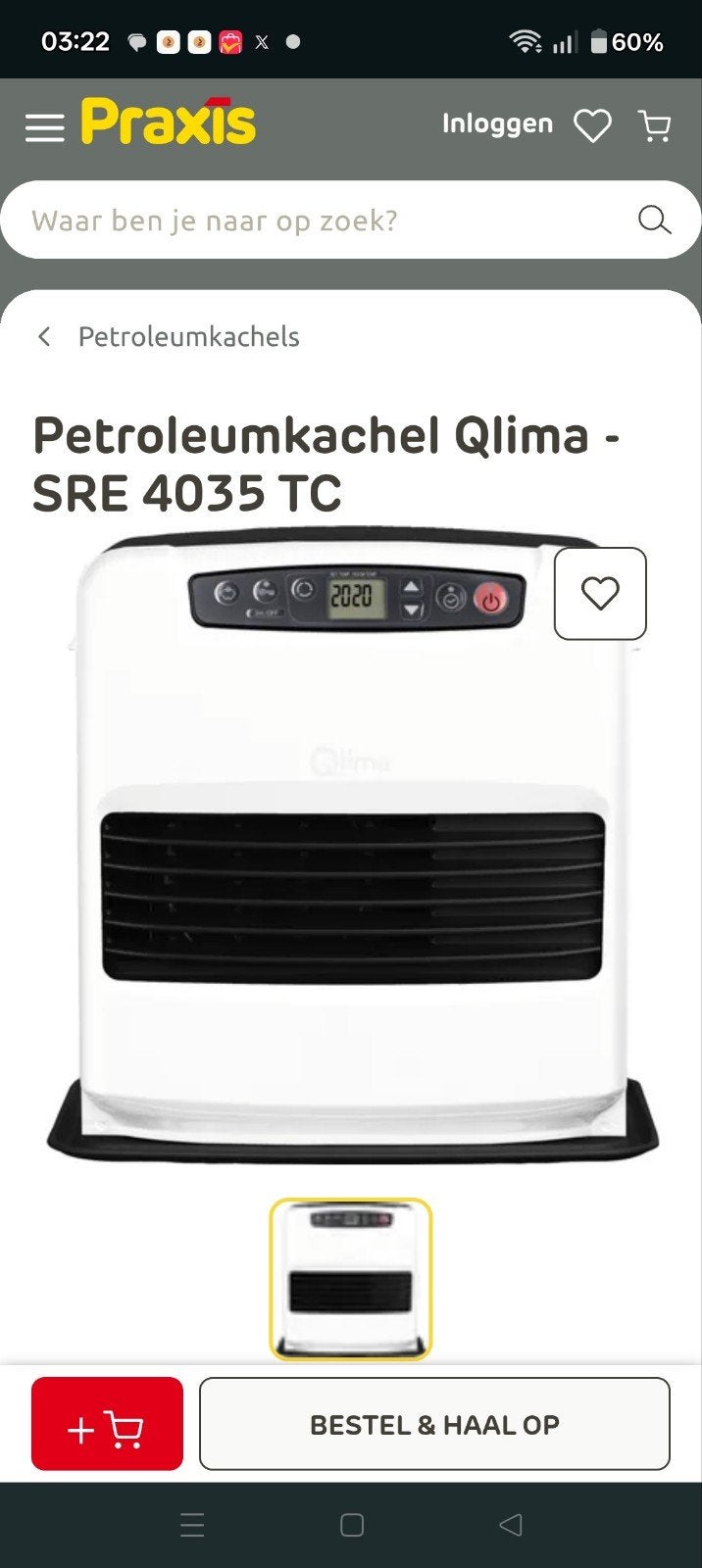 Zgan laserkachel 4035TC, Ophalen, Zo goed als nieuw, Petroleumkachel
