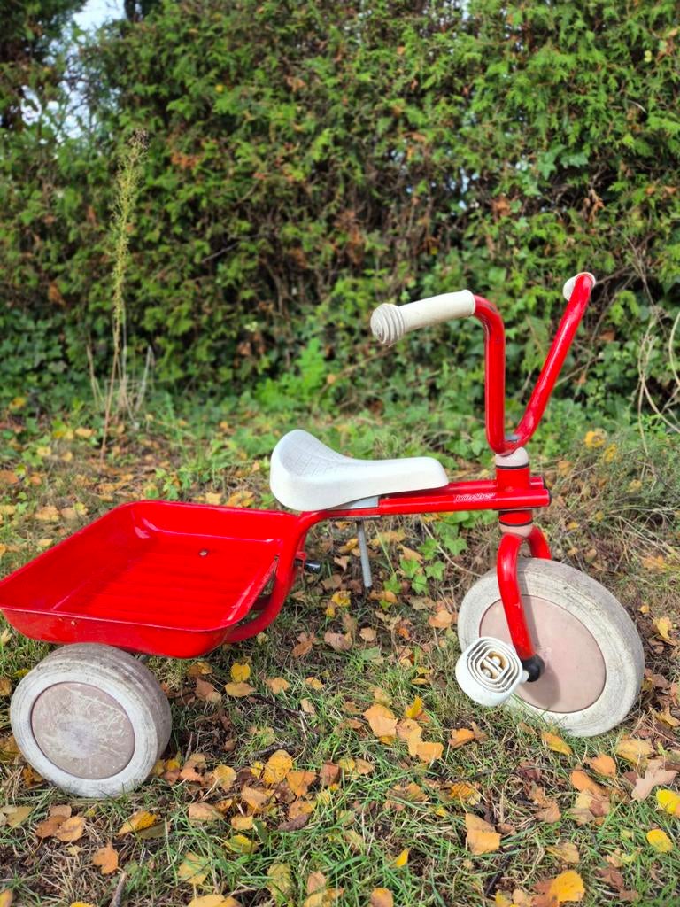 Vintage rode Winther driewieler, Ophalen, Gebruikt, Trapvoertuig