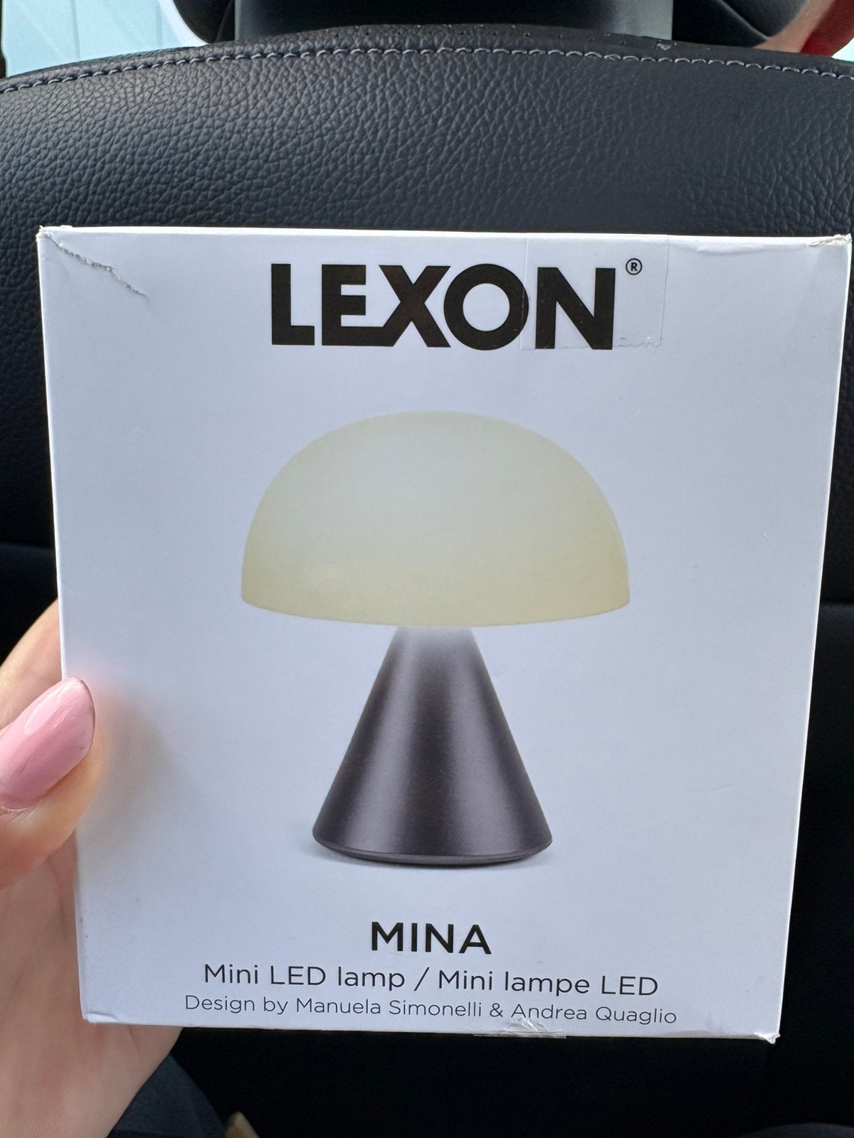 Lexon mini led lamp, Ophalen of Verzenden, Nieuw, Bedlamp, Zilver
