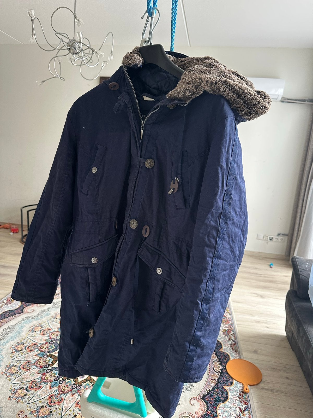 Gratis Laura Kent dames winterjas maat 44 - Donkerblauw, Ophalen of Verzenden, Gedragen, Maat 42/44 (L), Blauw
