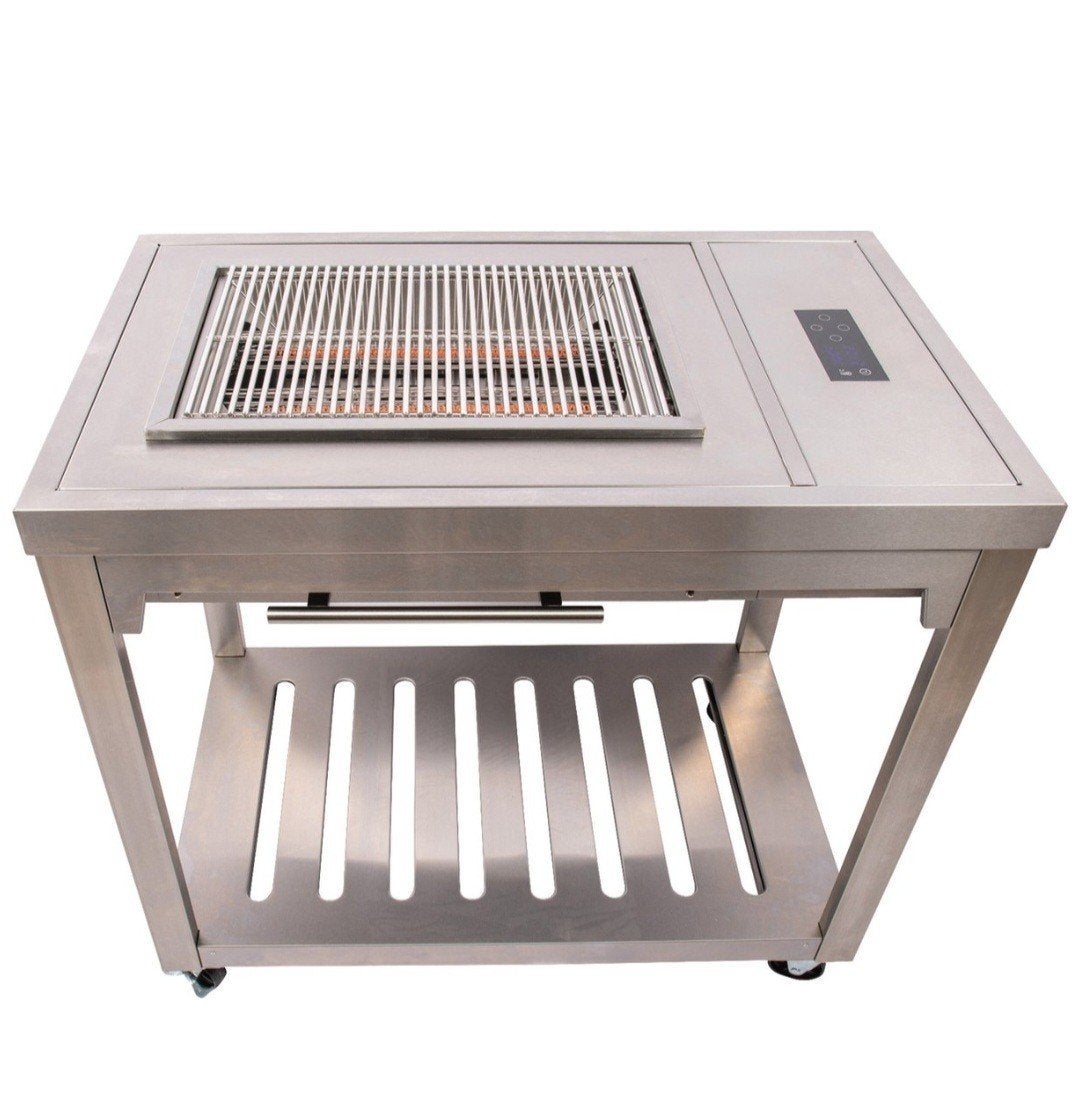 RVS BBQ Grill met Wielen, Ophalen, Nieuw, SUMM