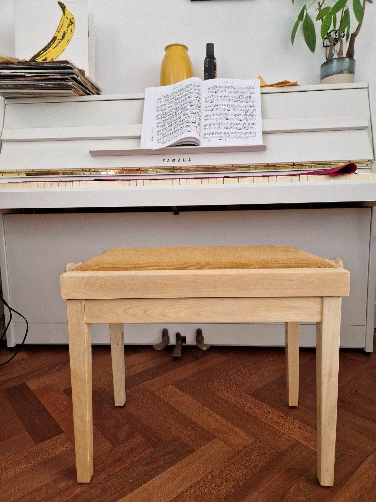 Piano kruk / bankje gloednieuw., Huis en Inrichting, Krukjes, Ophalen of Verzenden, Nieuw, Hout