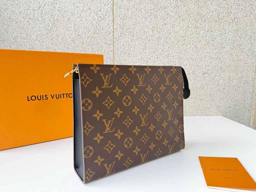 Louis Vuitton Clutch, Verzenden, Zo goed als nieuw, Zwart