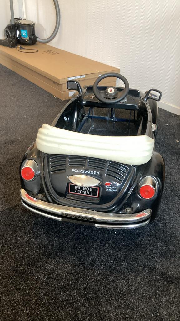 Zwarte Volkswagen Kever trapauto toys toys spa VAVB ZGAN, Ophalen, Gebruikt, Trapvoertuig