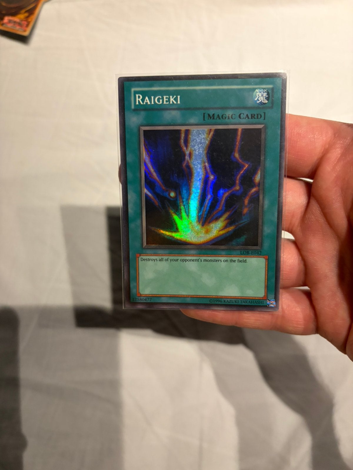 Yugioh 2002 lob Raigeki, Ophalen of Verzenden, Zo goed als nieuw