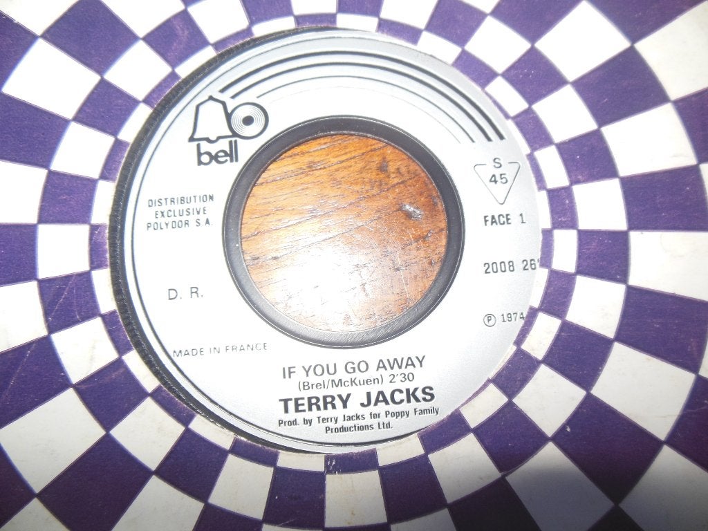 single terry jacks bell records 45rpm jukebox vinyl records, Cd's en Dvd's, Gebruikt, 7 inch, Ophalen of Verzenden, Pop